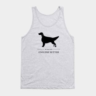 English Setter Black Silhouette Tank Top